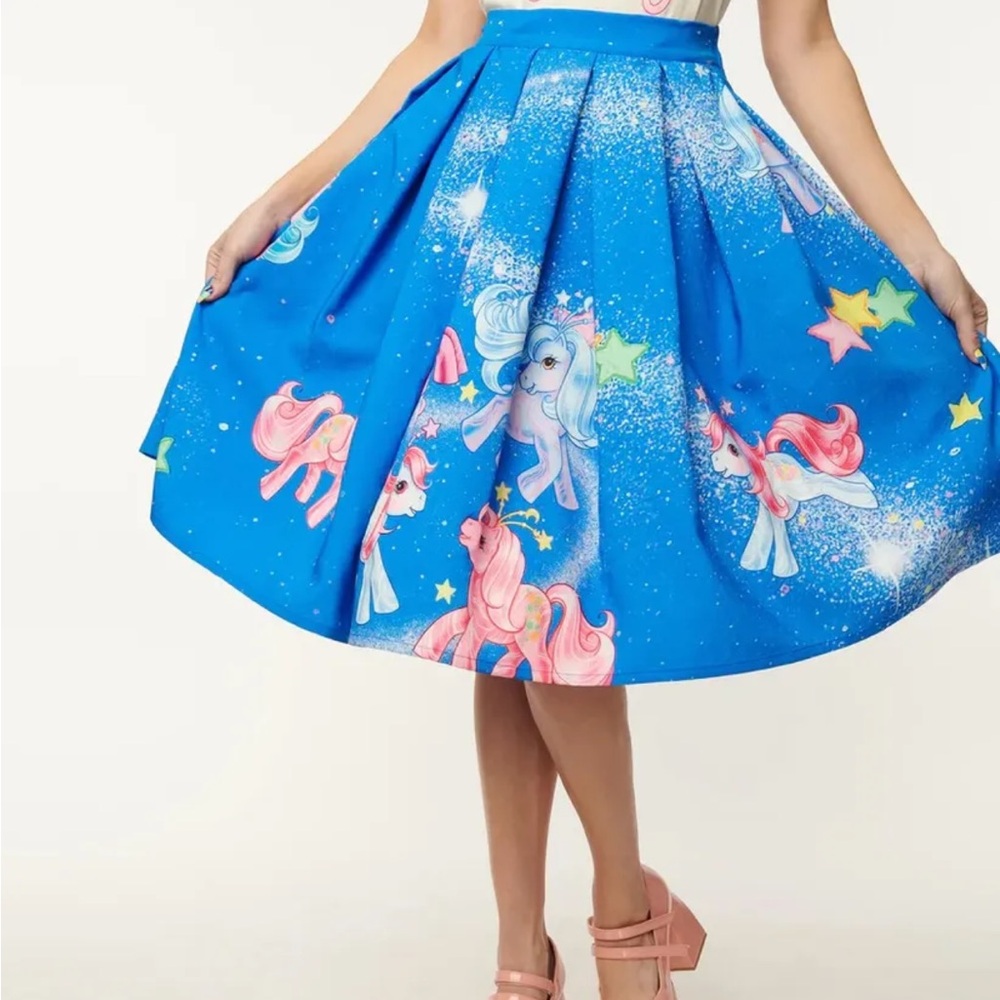 Unique Vintage x My Little Pony Starlight Swing Skirt Size M NWT